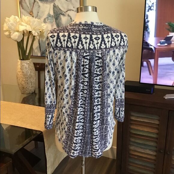 LUCKY BRAND BUTTON DOWN BLOUSE TOP M LONG SLEEVES - Picture 5 of 9